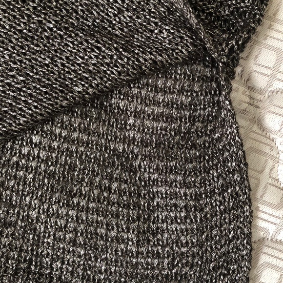 Metallic macrame knit sweater mini dress - Picture 4 of 5